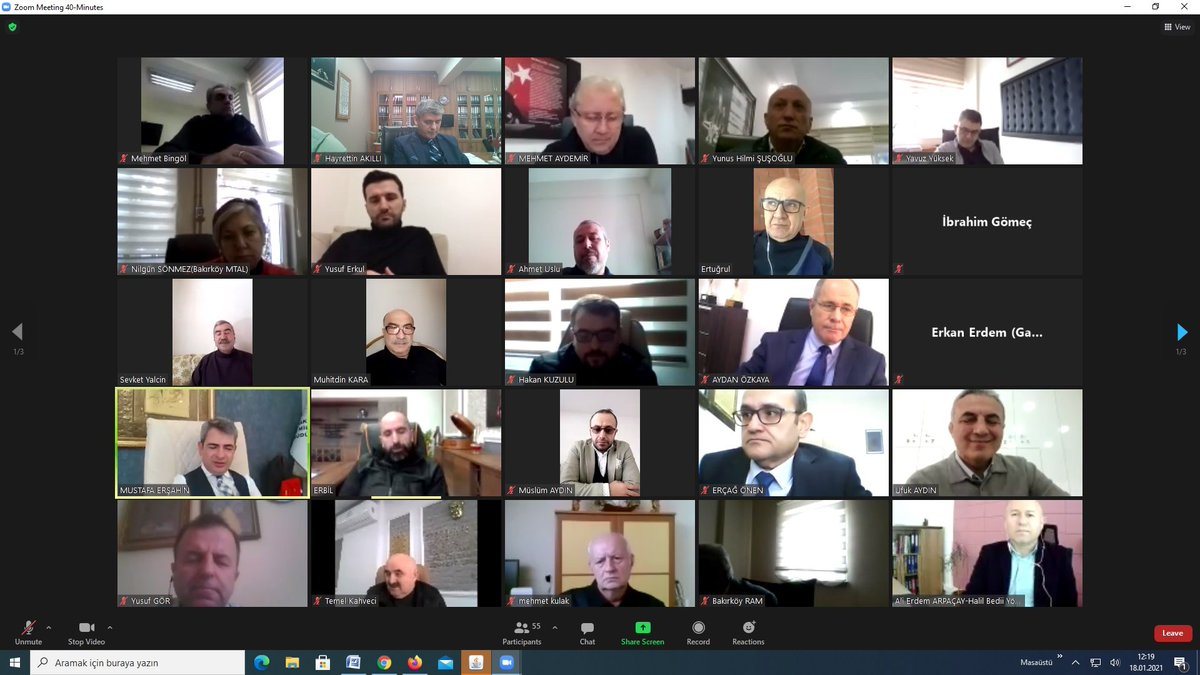 📢 Bakırköy İlçe Milli Müdürümüz Sn.Mustafa ERŞAHİN başkanlığında, Resmi Kurum Müdürleriyle 2020-2021 Eğitim Öğretim yılı 1 Dönem değerlendirme  toplantısı e-konferans yoluyla gerçekleştirilmiştir.
<a href="/tcmeb/">Millî Eğitim Bakanlığı</a> 
<a href="/memleventyazici/">Levent Yazıcı</a> 
<a href="/istanbulilmem/">İstanbul İl Millî Eğitim Müdürlüğü</a> 
<a href="/ErsahinMustafa/">Mustafa Erşahin</a>