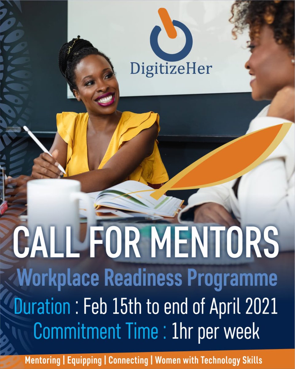 DigitizeHer's tweet photo. π’CALL FOR MENTORS!π’
Are you working in π©βπ» Tech?
Are you a π¨βπΌbusiness person in Tech? Would you spare 30 to 60 minutesβ³or more every week for the #DigitizeHer Work Place Readiness online mentorship?
We are looking for you!π€©
Apply Todayπ
https://t.co/LJznesCTvE
#mentors https://t.co/YaET5oHiqI