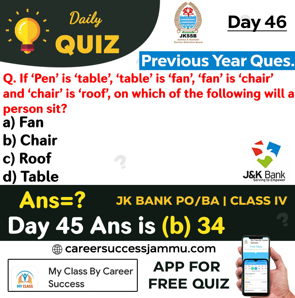 Daily Quiz | Previous Year Questions For Jk bank po/ba | Class iv #CareerSuccess
Download app for free quiz - https://t.co/8tvYH2YmjX https://t.co/jnUXMOMJAT