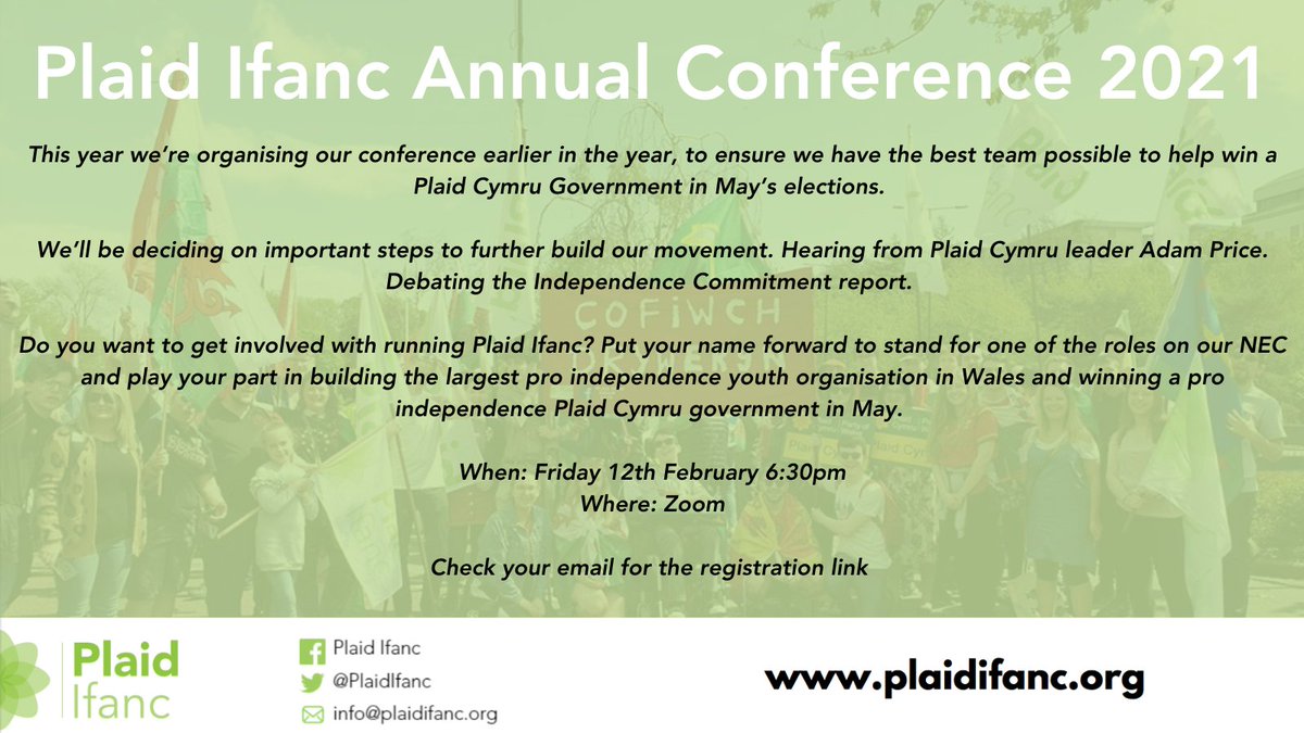 The time has come again, information on how to register and more information about the NEC election has been sent to your email.

If you have not received the email, please get in touch via Info@PlaidIfanc.org