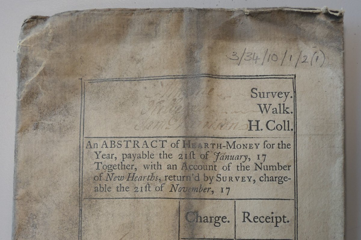 NAIKeeper's tweet photo. An initial survey of the #rescuedarchives in 2017 @NARIreland was funded by @irishmanuscript. Our 1st task was to document conditions & add temporary reference codes, as each bundle contains multiple documents & lots of pages. @beyond_2022 @JessicaHBaldwin #SavedFromTheFire #WFH https://t.co/LjXeSW9N9H
