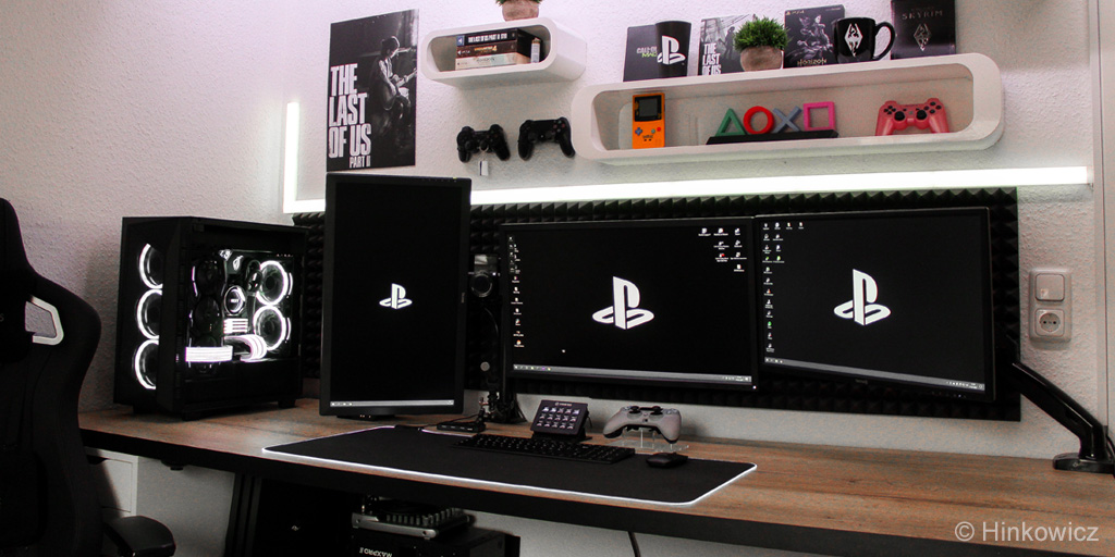 Nice setup from our partner <a href="/hinkowicz/">Hinkowicz</a> combined with some of our products! Among other things, you can see here the #REV200 case and the #1337RGB V2 mouse mat. ☺️🔥