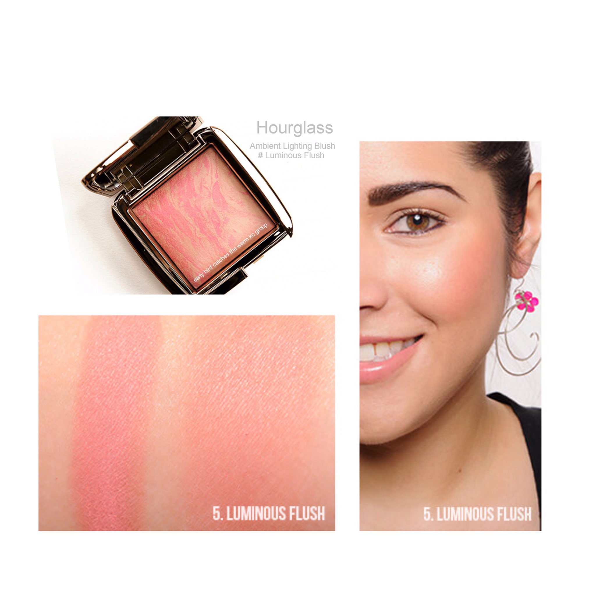 Hourglass luminous flush outlet