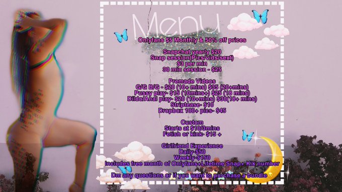 My new menu 💕 https://t.co/6IsWWEwEho<a href="/tag/cosplay"class="tags"><span>#cosplay</span></a><a href="/tag/inuyasha"class="tags"><span>#inuyasha</span></a><a href="/tag/lewd"class="tags"><span>#lewd</span></a><a href="/tag/onlyfansspotlight"class="tags"><span>#onlyfansspotlight</span></a>
