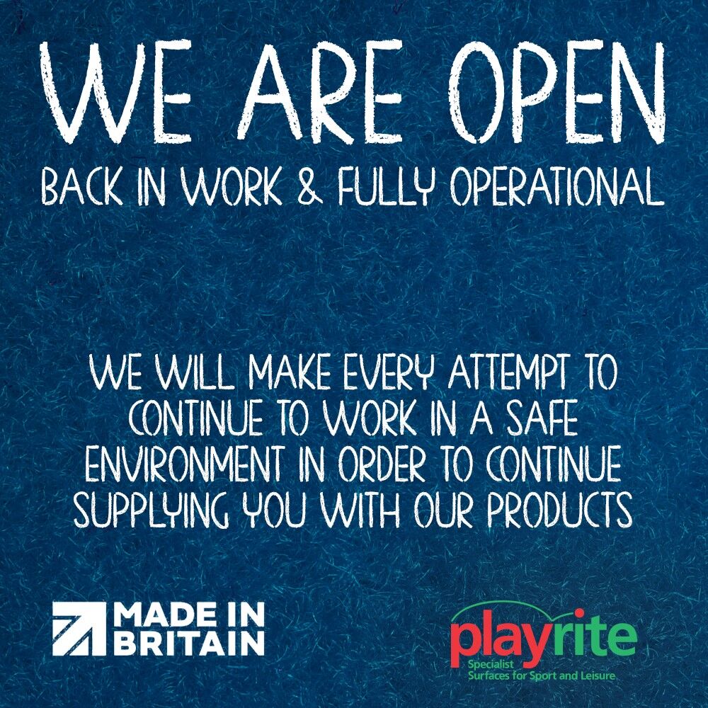 We are still open! 
For any enquiries contact our team on: 01924 412488 or email us at: info@playrite.co.uk!