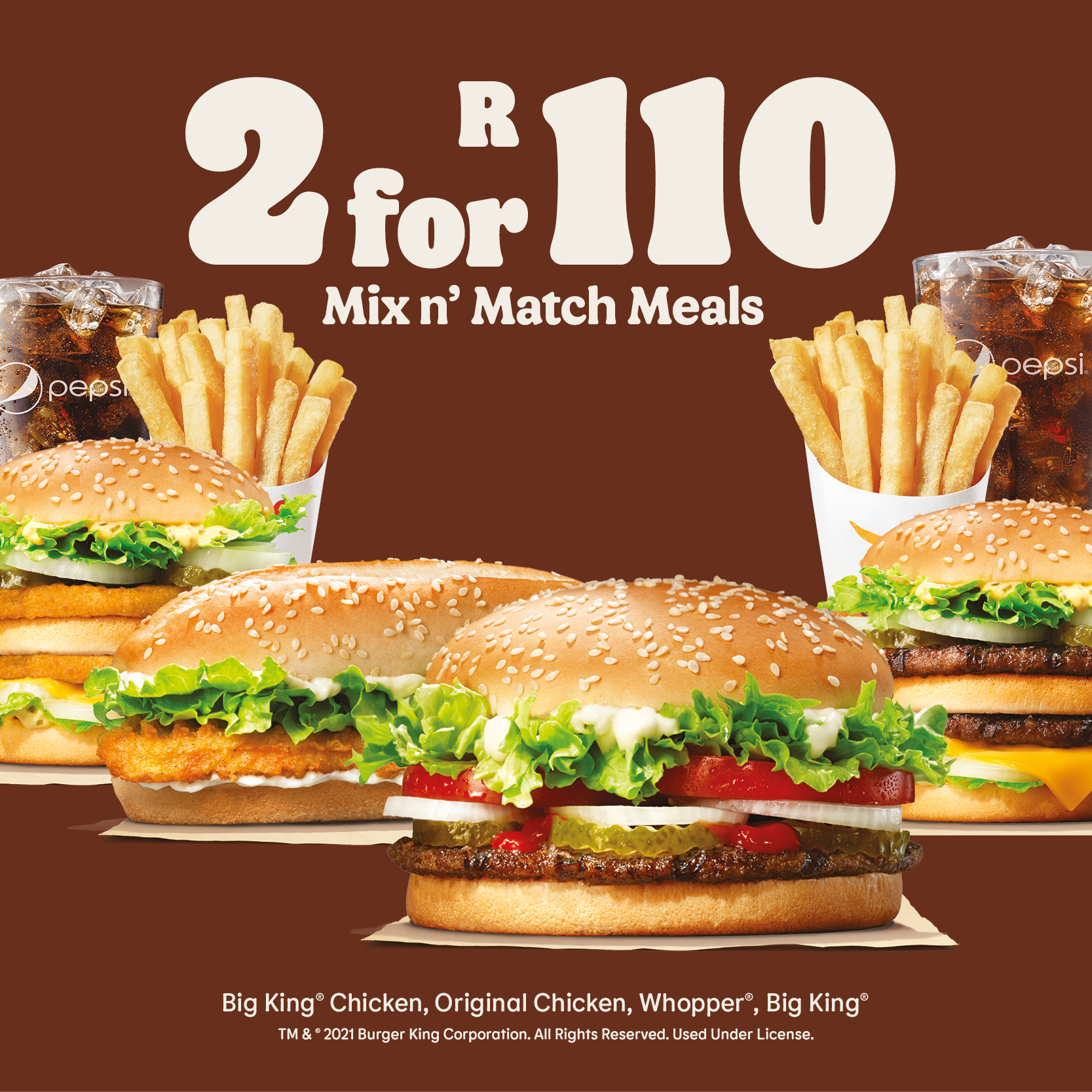Burger King South Africa Break The Monday Blues With Our Classic Fav The 2for110 Mix N Match Deal Available Across All Bk Stores Have It Your Way T Co Tzkf1p7dyz
