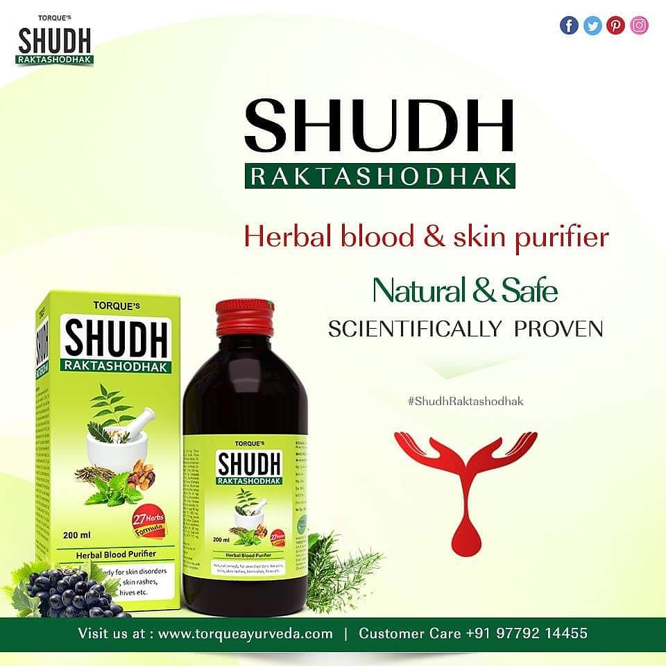 TorqueAyurveda's tweet photo. @TorqueAyurveda #torqueshudhraktashodhak Ayurvedic Solution for Blood Purifier #HealthySkin #BloodPurifier #Detox #Everyday #GlowingSkin #ShudhRaktashodhak #Neem #Tulsi #Sanay #Gulab #Seesam #Babool #Guduchi #Ashok #torqueayurvedaproducts https://t.co/uaYvPLuFMq