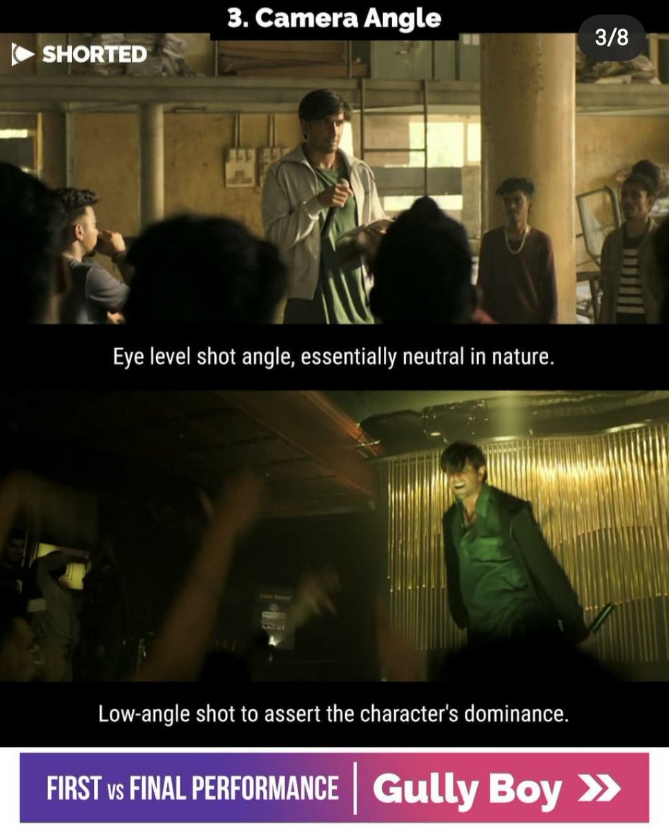 Wannabe cinephiles, we need to have a talk.I know you've read that low-angle shots are used to assert dominance.But not every low-angle is used that way.Often it's just an aesthetic choice. Other times it's because the character is positioned at an elevation (like a stage).