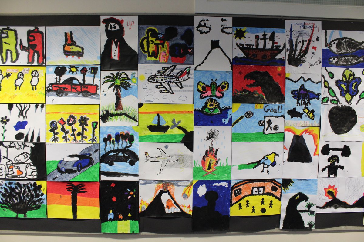 art_sgs's tweet photo. Taking a look back at the wonderful artwork made last term at Sutton Grammar. Here is our beautiful exhibition wall, filled with Year 7's finger paintings- inspired by artist Chuck Close. 

We hope the vibrant colours will bring you a bit of joy on this gloomy Monday morning! https://t.co/IvyAp5qAM2