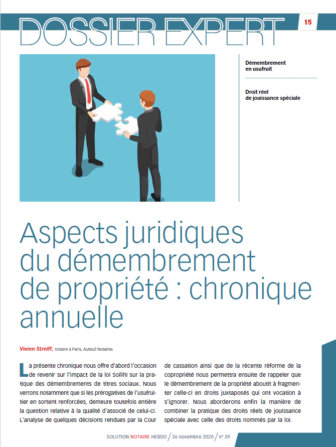 #Notaires
Bonne nouvelle!
Les Editions Francis Lefebvre Notaires ont le plaisir de mettre gracieusement à votre disposition ici notaires.efl.fr/livreblanc/ la chronique de l'excellent <a href="/StreiffV/">Vivien Streiff</a>, consacrée aux aspects juridiques du démembrement de propriété : 

Bonne lecture!