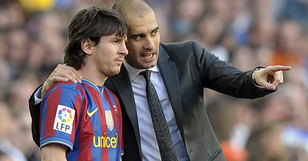 “We had a great time when Pep was here (Barcelona). We won a lot of titles and I grew a lot – that was the time when I grew most as a footballer. We had a fantastic relationship when he was here.”– Lionel Messi