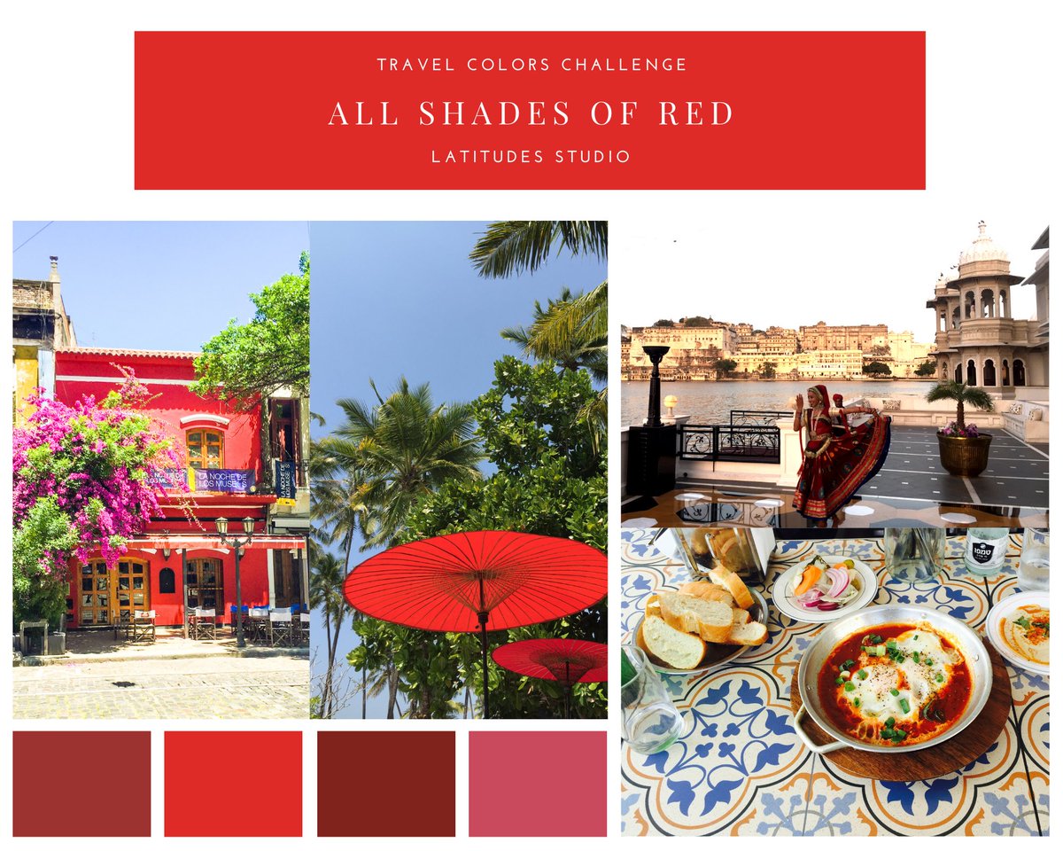 latitudesstudio's tweet photo. @amykilnerdesign Would you fancy trying with me bringing more vibrance to this Monday with a #travelcolorschallenge ? Share a moodboard of your travel pictures, highlighting a color.
Tag where you took them. Hope it brightens your day 😊
#buenosaires #myanmar #udaipur #telaviv #red https://t.co/FSh2NUyM8W