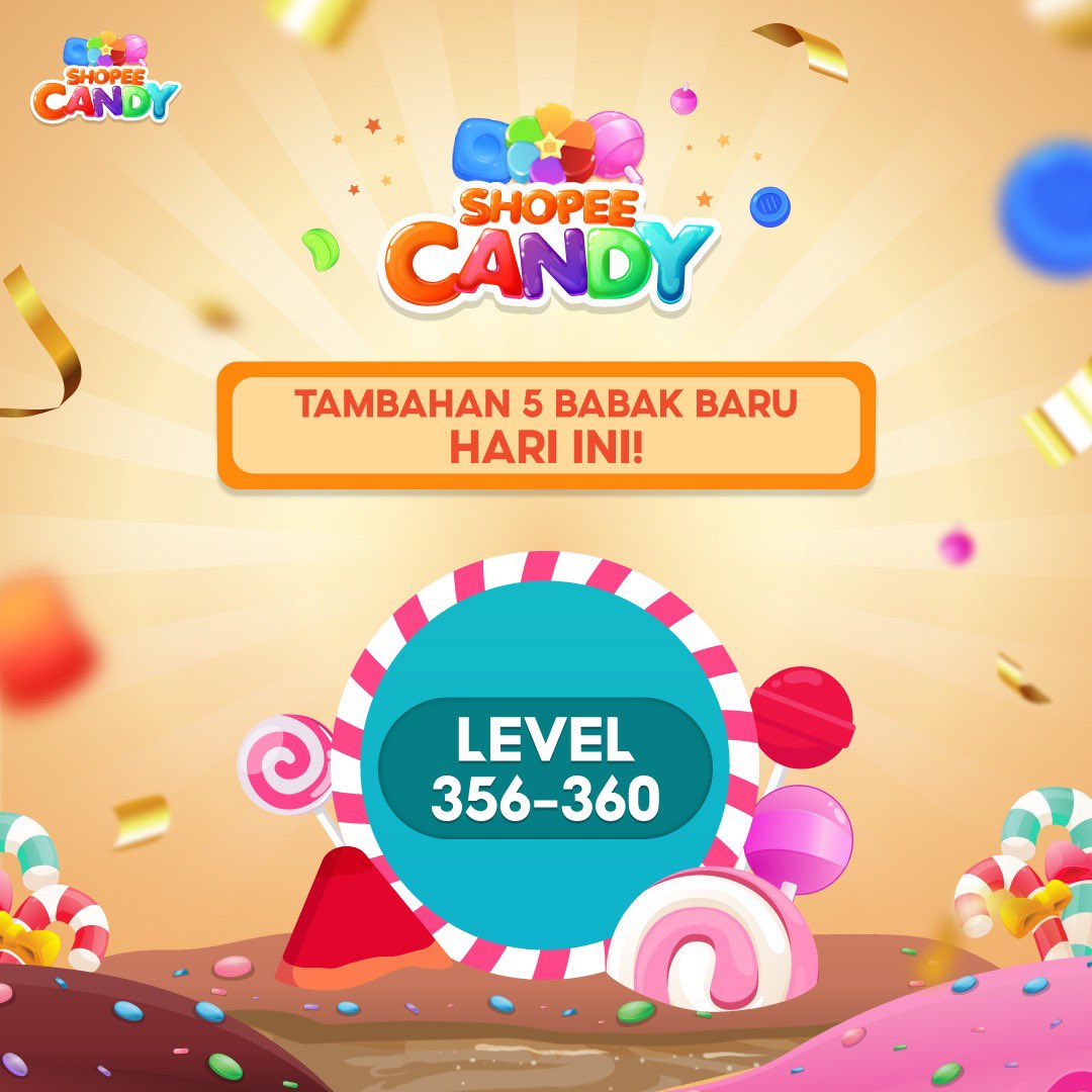 ShopeeCandy_ID's tweet photo. Hujan, sendu paling enak main Shopee Candy level baru!Yeay hari ini ada tambahan level baru dari level 356 - 360! Absen dong yang udah selesai main level baru!  #Shopeecandy #Shopeegames #Mainshopeecandy https://t.co/gI4zet66wS