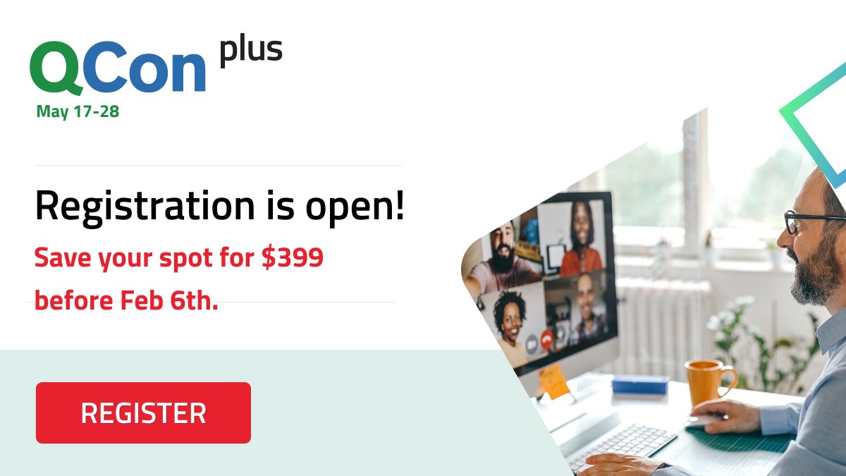 #QConPlus is an online experience where you can build your own learning journey. Learn from technical talks, engage in real-time live sessions, and develop new skills. Save your spot and take advantage of the biggest saving, before Feb 6th: bit.ly/33DYcUb #Software