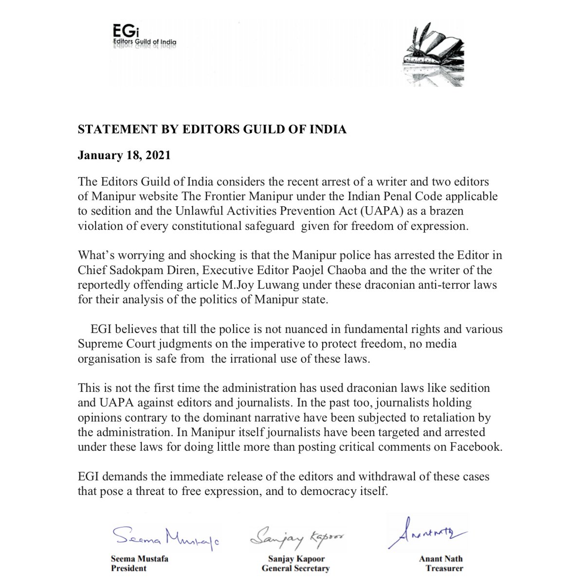 Editors Guild of India tweet media