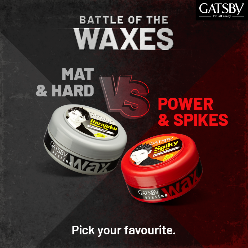 GatsbyMea's tweet photo. There can only be one winner. Pick your favourite hair styling wax and let us know in the comments down below. 👇🏻

Shop Now: https://t.co/EYmArR35Tt  
                                                                   
#GatsbyIndia #Gatsby #Hairstyle #HairWax #MenaGrooming https://t.co/fqyZkNEMIC
