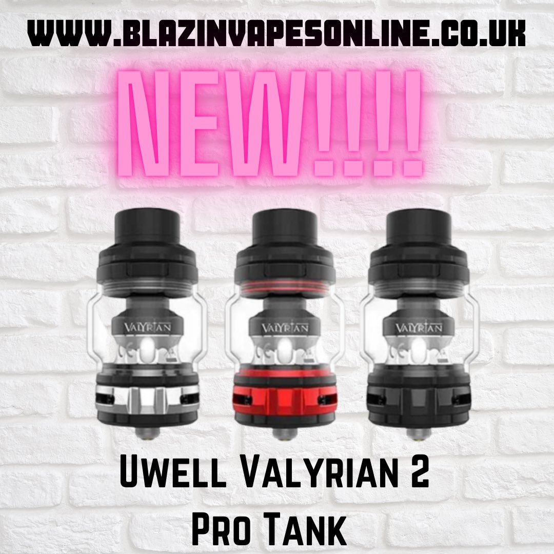 New and in stock now the new Valyrian 2 Pro tank from @myuwellofficial so why not head on over and pick yourself one up #treatyourself
