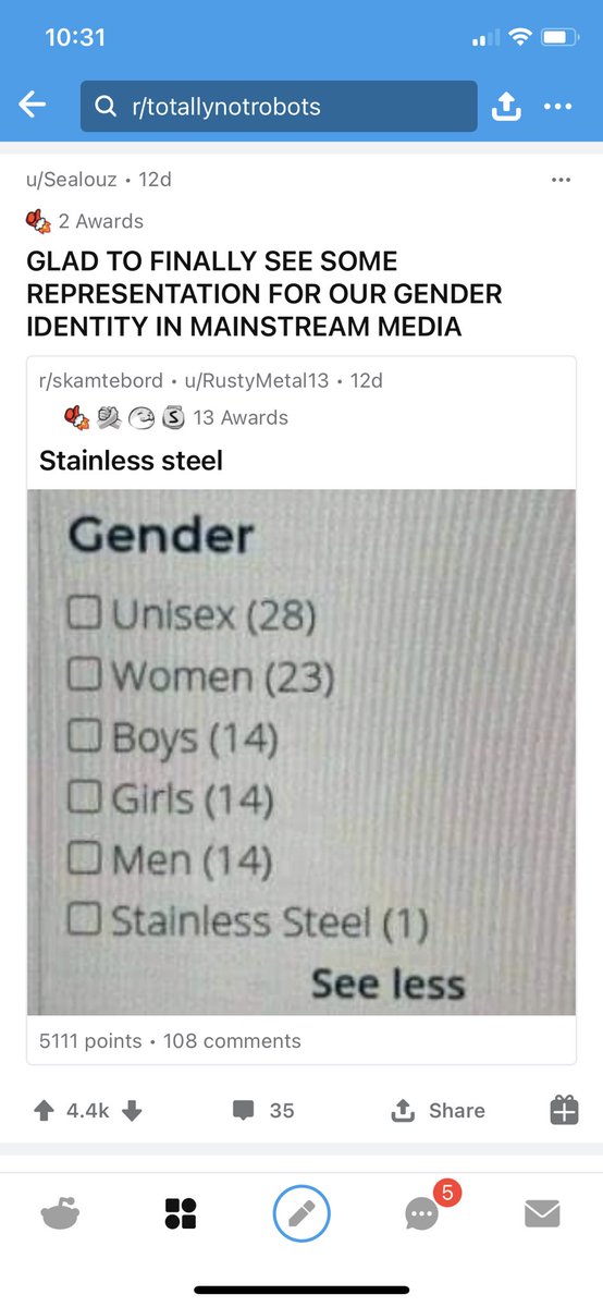 R/TotallyNotRobots is a place where people who are humans, and definitely not robots in disguise, hang out and share how human they are... It’s very Reddit.  https://www.reddit.com/r/totallynotrobots/