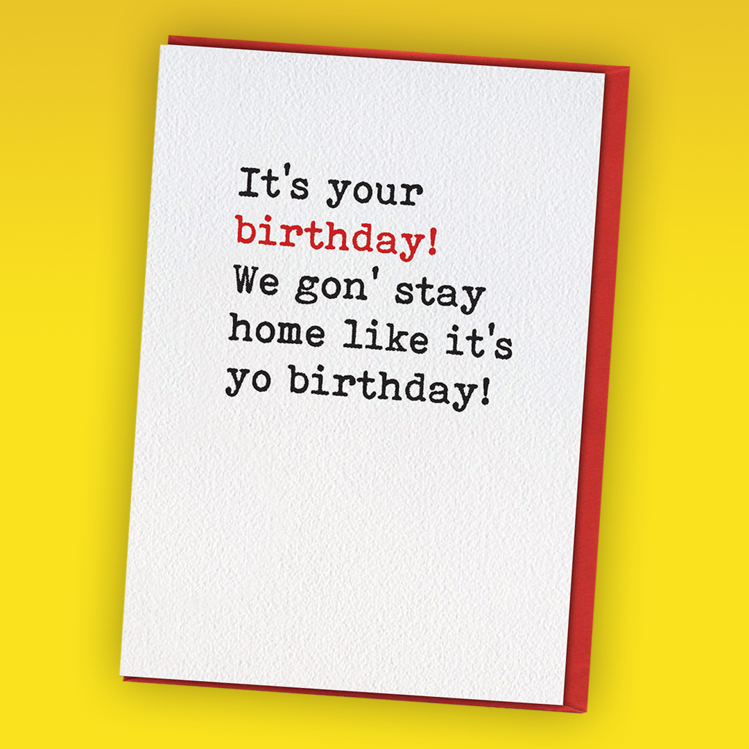 ...apart from the obligatory birthday walk!

👉brainboxcandy.com/party-like-its…

#lockdownbirthdays #januarybirthdays #funnybirthdaycard