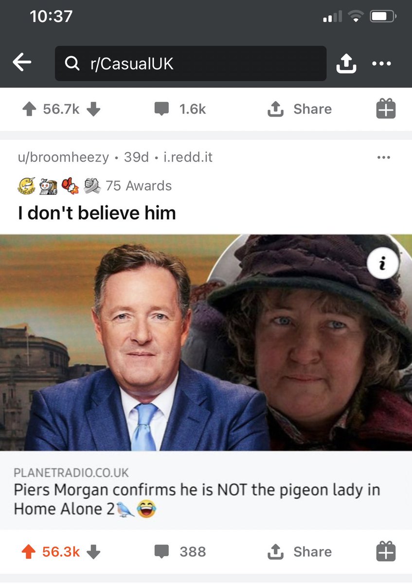This thread has got hardly any likes but I’ll keep going, because it’s cheering me up to revisit them all anyway!  So next up we have r/CasualUK. It’s a mix of dry British humour, wholesomeness and universally hating Piers Morgan...  https://www.reddit.com/r/CasualUK/&nbsp;