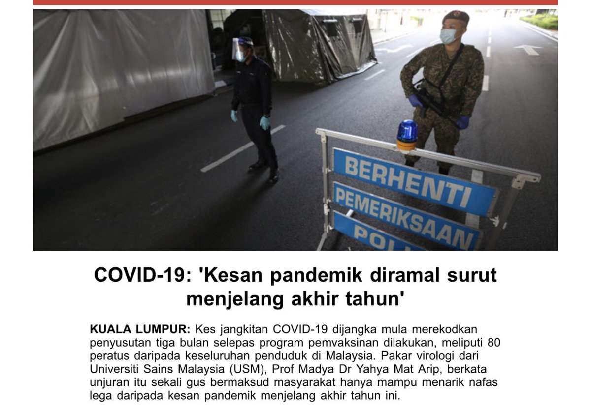 fedtriyahya's tweet photo. Pakar ramalkan hujung tahun 2021 baru surut kesan wabak... https://t.co/mDy78OmrvN