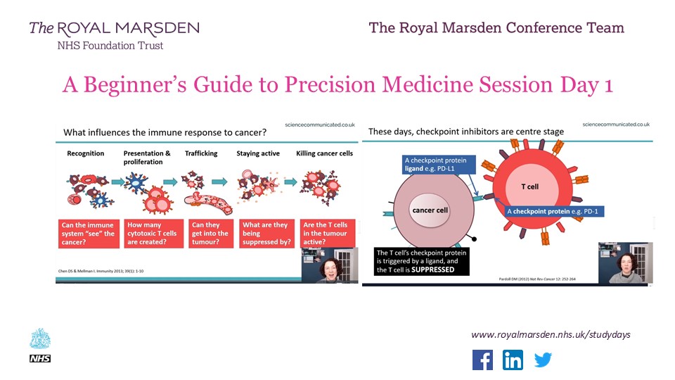 trmeducation's tweet image. Welcome to Day 1 of A Beginner’s Guide to Precision Medicine Session. @DrElaineVickers is talking about #testingmethods, potential #treatmenttargets, and the examples of where #precisionmedicine is already a reality.
@BOPACommittee @UKONSmember @cancernurseEU
#cancertreatment