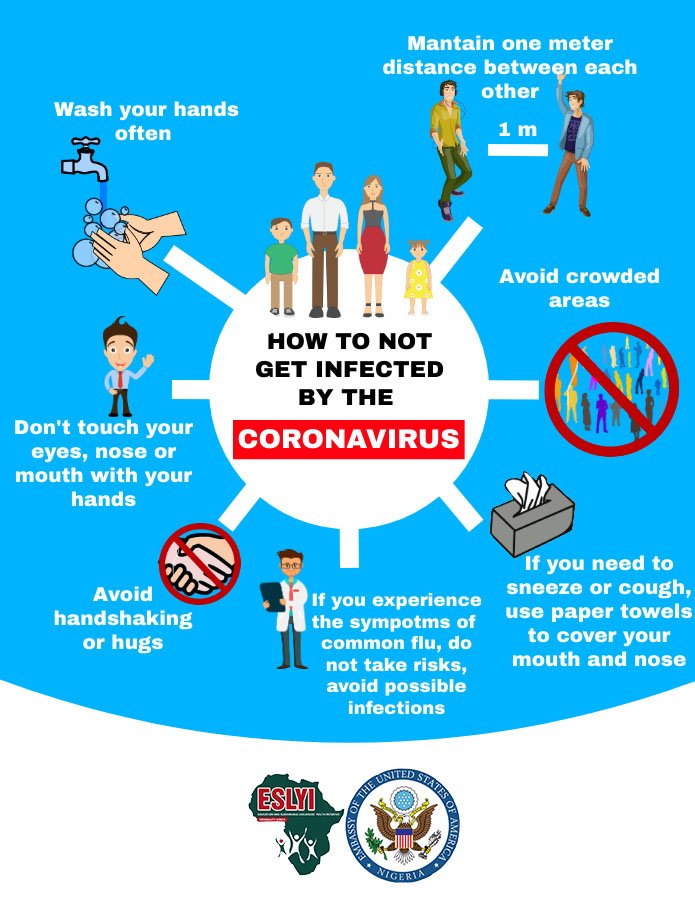 minah_emmanuel's tweet photo. Save your hugs and handshakes till Covid19 is gone!
Help reduce it's spread by following the directive!!
2geda we will have a Covid19 FREE Nation!!!
 @USinNigeria
@WHONigeria @UNFPANigeria
@HEALTHWORKER7 @UNVolunteers @LadyGrasha

#UnitedAgainstCOVID19 
#TogetherAgainstCORONA https://t.co/xmV34o1pM6