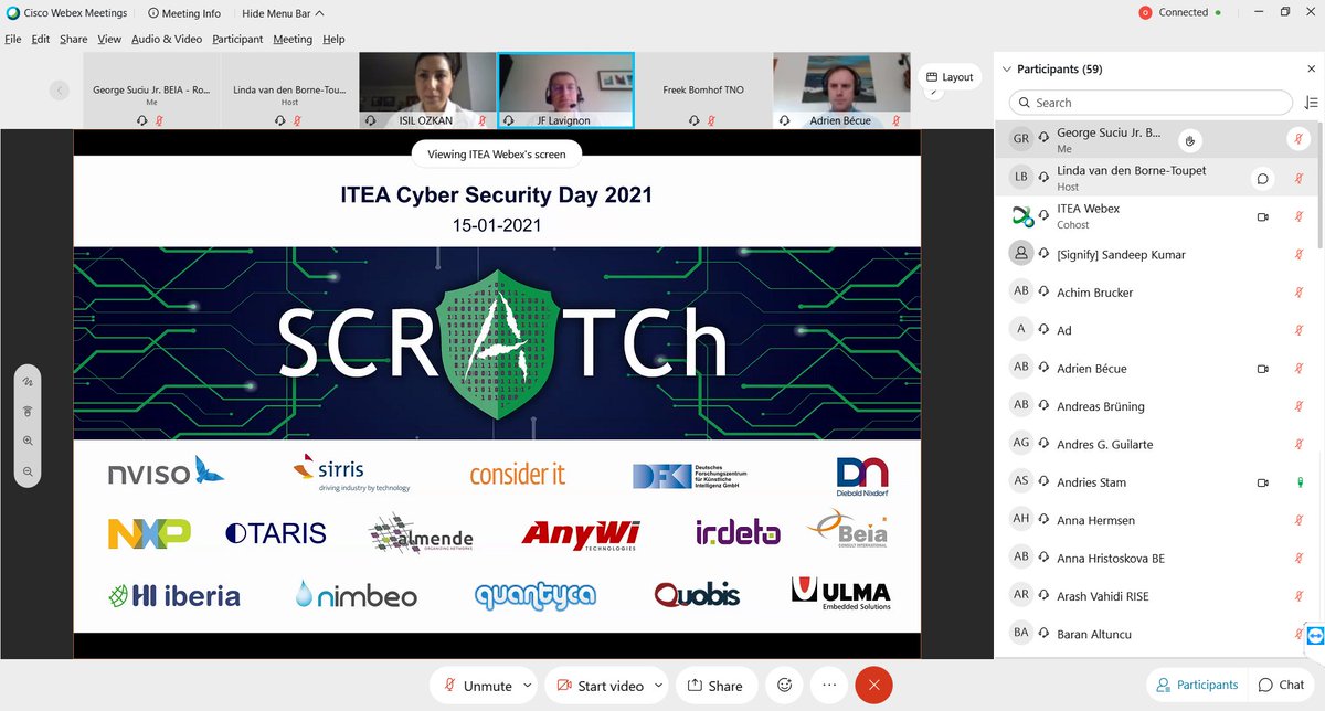 beiaconsult's tweet photo. Our company participated in @ITEA_3 Cyber Security Day 2021 on 15 January 2021. It was a great opportunity for us to present our projects: #STACK, @Itea3P, #DefraudiFy and #Scratch. #CyberSecurity #DataPrivacy #Hacking https://t.co/gVFmIVqCZP