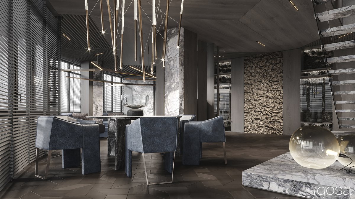 iqosa's tweet photo. We created this restrained and masculine interior for the penthouse of a wealthy and successful man. 
Do you like that?

#iqosa #iqosadesign #moderninterior https://t.co/mxVVv0v5Cs