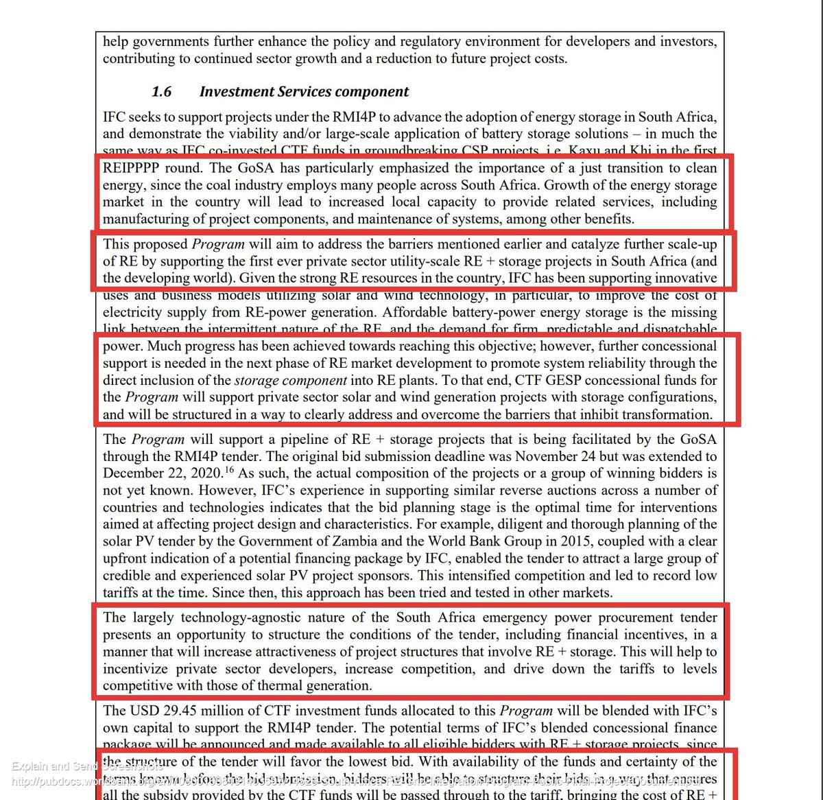 4/The next one is a busy slide but my here's my key points.Talks about "increased local (energy storage) capacity"..."including manufacturing of project components, and maintenance of systems, among other benefits."