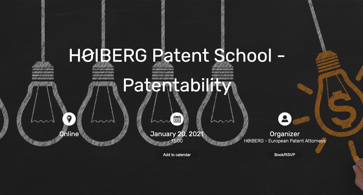 What are the requirements for an invention to be patentable?

HØIBERG Patent School is hosting a free webinar series for anyone interested in knowing more about intellectual property and the patenting process. 

sv-se.invajo.com/event/hØiberge…