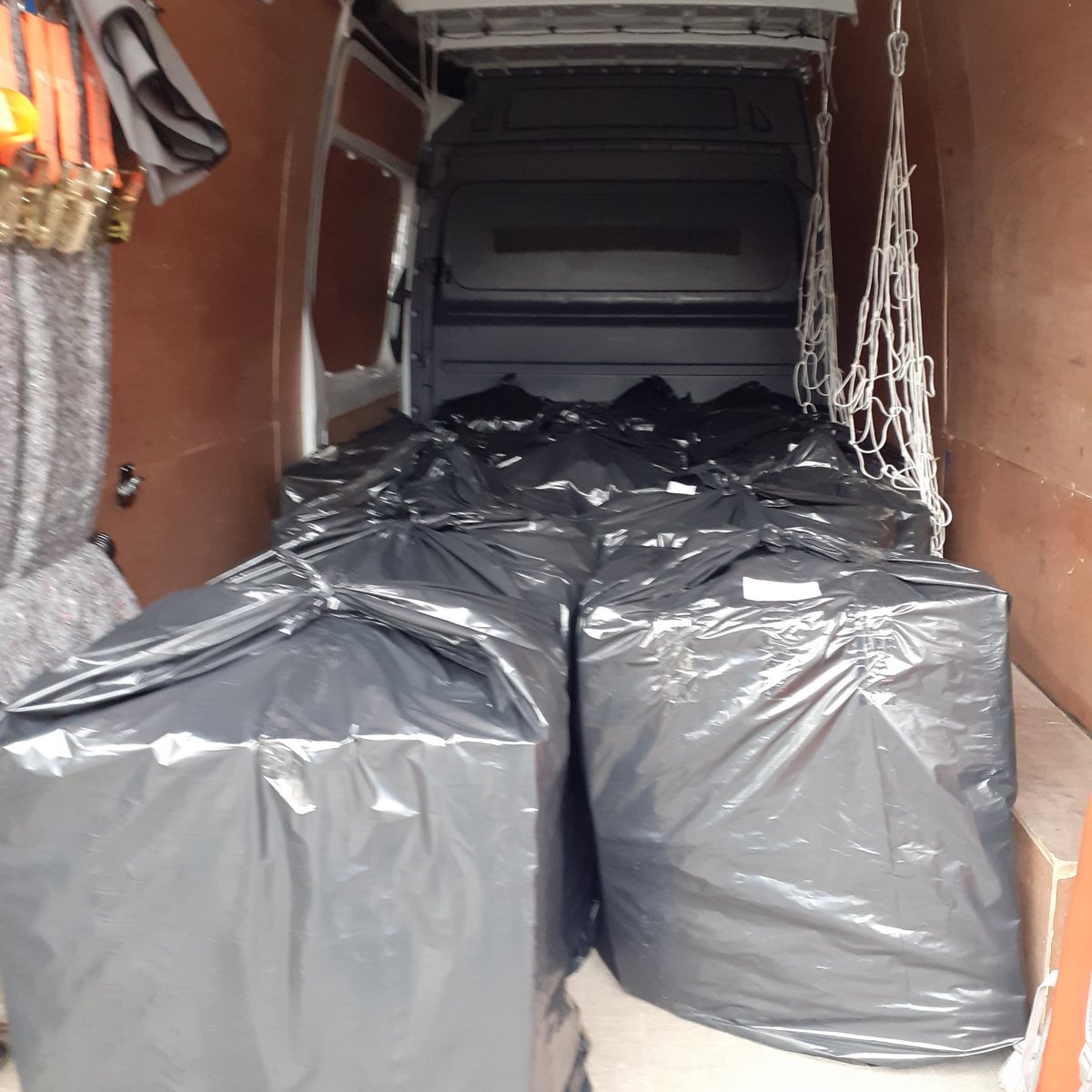 1,500 foam packaging blocks on their way to Plymouth.