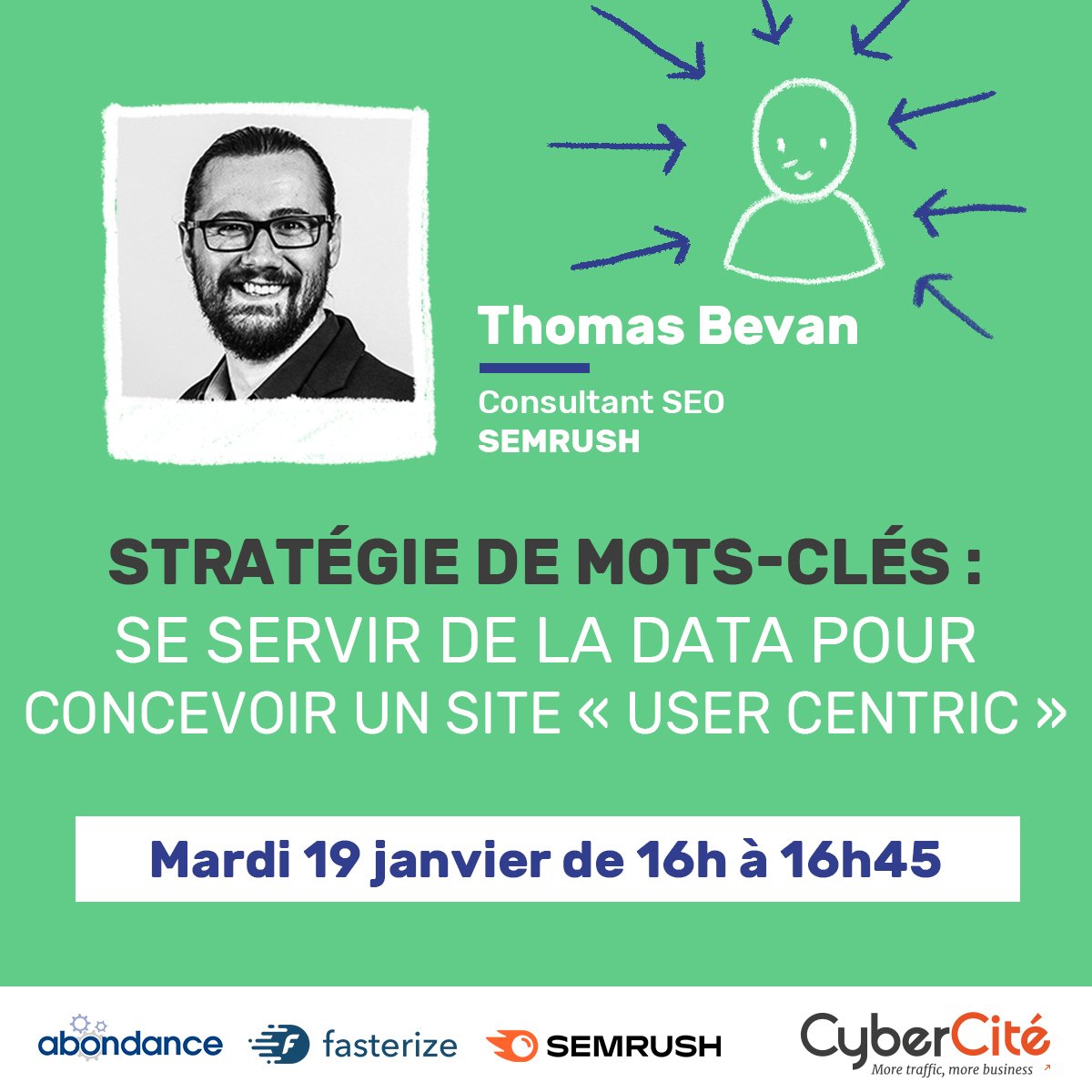 semrush_fr's tweet photo. 🔥Et c'est demain à 16H (Paris) !
Thomas BEVAN @3615thomasbevan explique comment faire de la recherche de mots-clés votre allié pour créer du contenu #usercentric
👉Inscription gratuite : https://t.co/UFaNN3JJjt https://t.co/ooCE4hFUdm