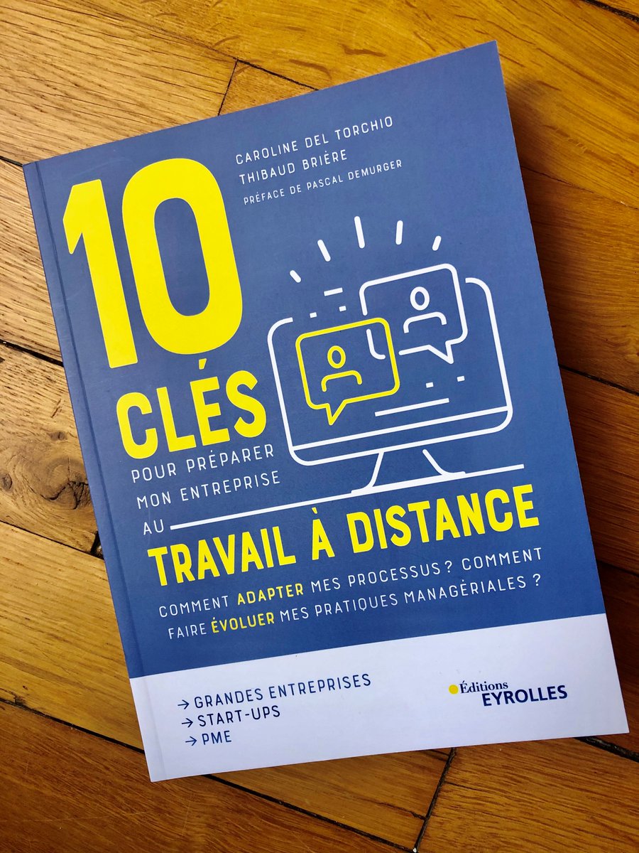 Bien reçu mon exemplaire du livre de <a href="/Caro_delTorchio/">DEL TORCHIO Caroline</a> &amp;  @ThibaudBriere sur le #teletravail, édition <a href="/Eyrolles/">Eyrolles</a> 
Je recommande vivement sa lecture et en particulier tout ce qui traite de mon sujet favori cad la #digitalworkplace
A commander ici et ailleurs:
eyrolles.com/Entreprise/Liv…