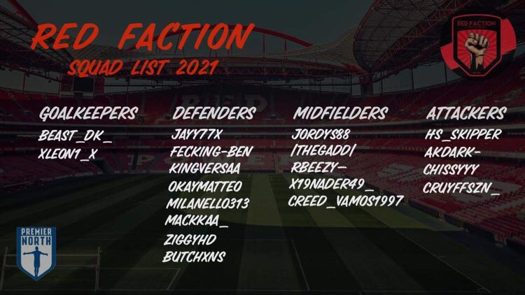 Our squad list for the upcoming season in VPG. Credit: <a href="/Jayy77x/">⛹🏽‍♂️</a> 🎨