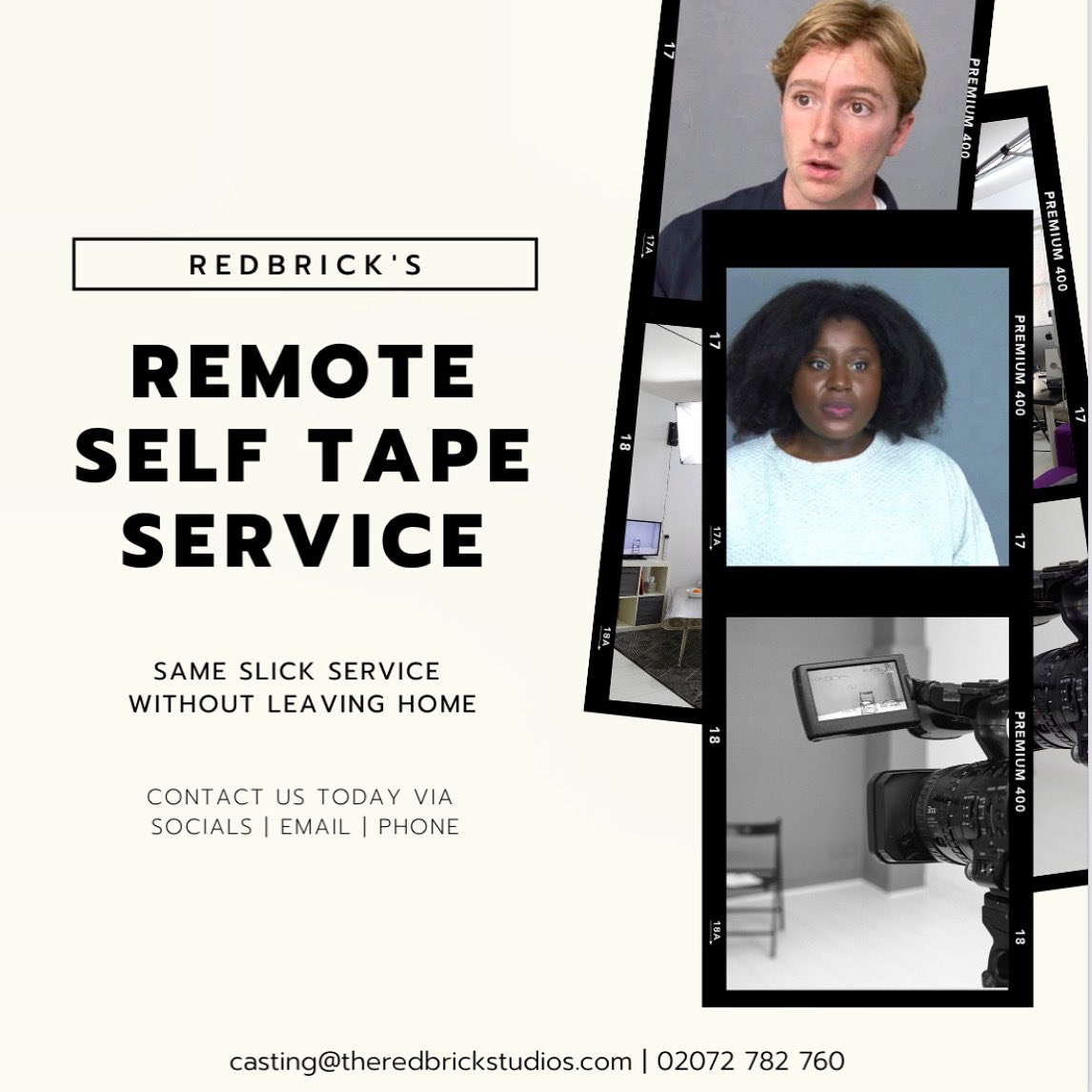 We Read, Direct, Film, Edit &amp; Upload your tape - without you leaving home &amp; ALL REMOTELY. 🎥   
It’s a super simple set-up! 
•
We know it’s bleak out there SO first 5 people will get a 10% discount 💥💥
•
Drop us an email / call or message us via the socials to find out more.