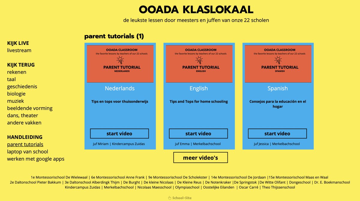 Now that the school closing will unfortunately last at least two more weeks, we would like to remind our international #parents of the home tuition #tutorials we recorded during the first lockdown. In six different languages. #keepupthegoodwork ooadaklaslokaal.nl/.../parent-tut…