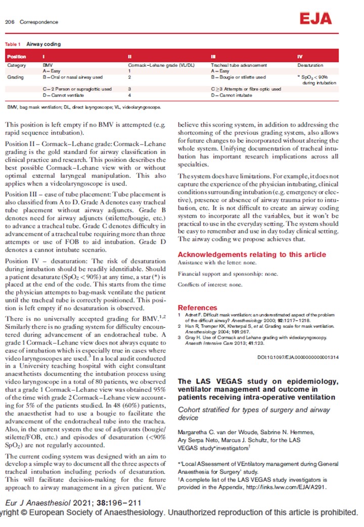 Critical Care Partners (@ccp_ireland) on Twitter photo This paper by <a href="/beconscious247/">Karthikeyan Srinivasan</a> looks at a novel way to document intubation. It's simple, intuitive and replicable. This will greatly enhance patient safety by allowing clinicians to get comprehensive & critical information on patients past Airway management.
<a href="/ESAIC_org/">ESAIC</a> <a href="/wearetuhf/">Tallaght University Hospital Foundation</a> This paper by <a href="/beconscious247/">Karthikeyan Srinivasan</a> looks at a novel way to document intubation. It's simple, intuitive and replicable. This will greatly enhance patient safety by allowing clinicians to get comprehensive & critical information on patients past Airway management.
<a href="/ESAIC_org/">ESAIC</a> <a href="/wearetuhf/">Tallaght University Hospital Foundation</a>
