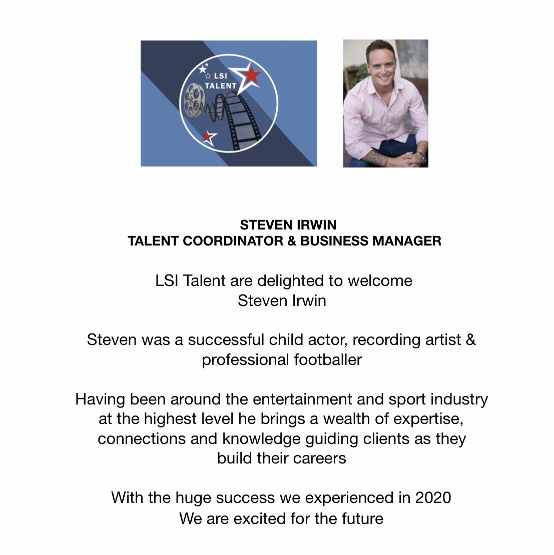 LSI Talent (@lsitalent) on Twitter photo Massive LSI welcome our new talent consultant & business manager Steven as we look forward to continued success. Our books are now open for the next 7 days for applications from new clients. Email Steven.Lsitalent@gmail.com 🎥🎬 #actors #children #teens #talent # manager #global Massive LSI welcome our new talent consultant & business manager Steven as we look forward to continued success. Our books are now open for the next 7 days for applications from new clients. Email Steven.Lsitalent@gmail.com 🎥🎬 #actors #children #teens #talent # manager #global