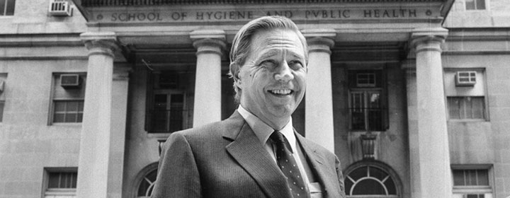 Donald Ainslie Henderson, MD, MPH ’60, a leader of the international effort to eradicate smallpox – considered one of public health’s greatest successes – and a former dean of what is now the Johns Hopkins Bloomberg School of Public Health, died in 2016  https://www.jhsph.edu/about/history/in-memoriam/donald-a-henderson/