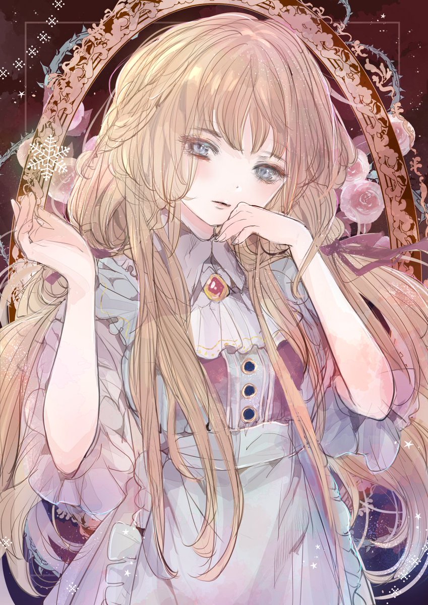 幻想の少女たち ペン画 水彩 デジタルイラスト 幻想をテーマに 季節の少女た こもりひっき 幻想少女絵のイラスト