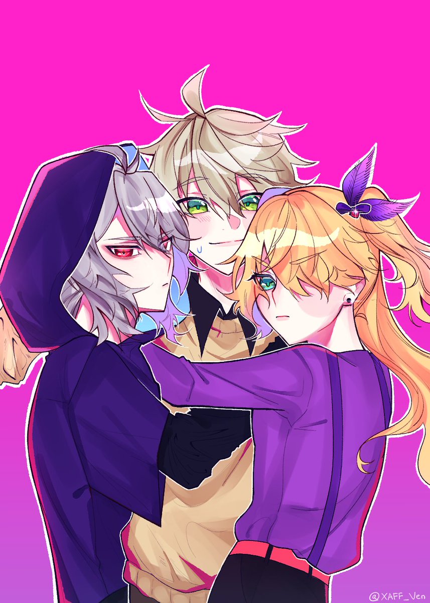 milkymelonmilk's tweet image. HEHE BENNYFISHYRAZOR!! it's bennett's protection squad &amp;gt;:3 #genshinimpact #bennett #fischl #razor