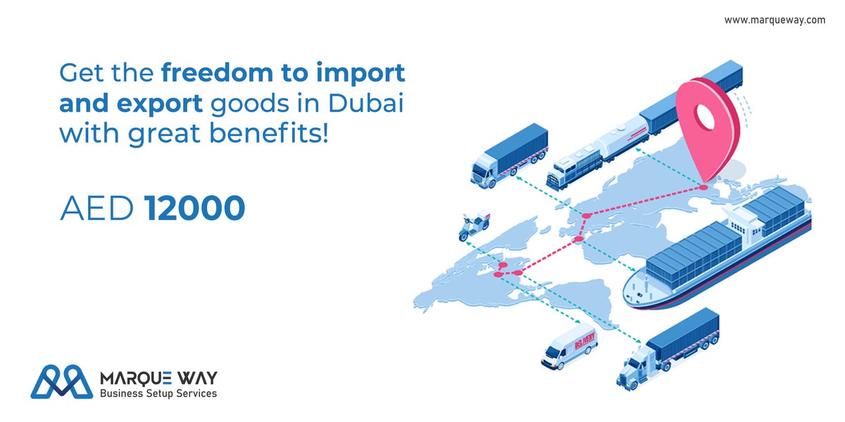 marquewaygroup's tweet photo. The freedom to expand your business comes with getting the license to import and export your goods. Contact us to get professional support for all your trade purposes and processes.
#Marqueway #Uae #BusinessSetup #CompanyFormation #Dubai #BusinessLicense #MarqueWayBusinessSetup https://t.co/jnIYcoJfWe