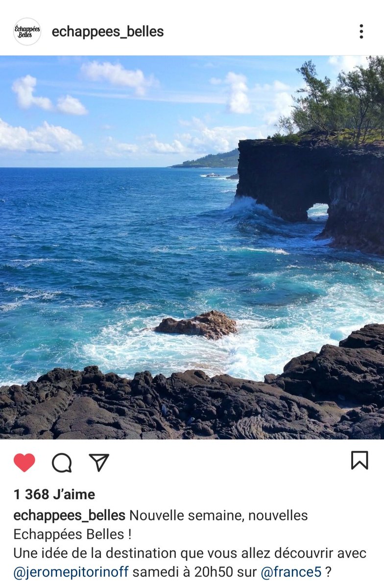 ReunionTourisme's tweet photo. On vous laisse deviner la prochaine destination mise en avant dans #EchappeesBelles 😎

📺Samedi 23 - 20h50

@France5tv @jpitorin #LaReunion #reuniontourisme https://t.co/gdFdLMvdLo