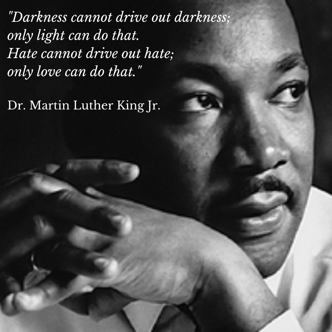YogiJD_'s tweet photo. "Darkness cannot drive out darkness; 
only light can do that. 
Hate cannot drive out hate; 
only love can do that."

Dr. Martin Luther King Jr. https://t.co/w55mHenVDP