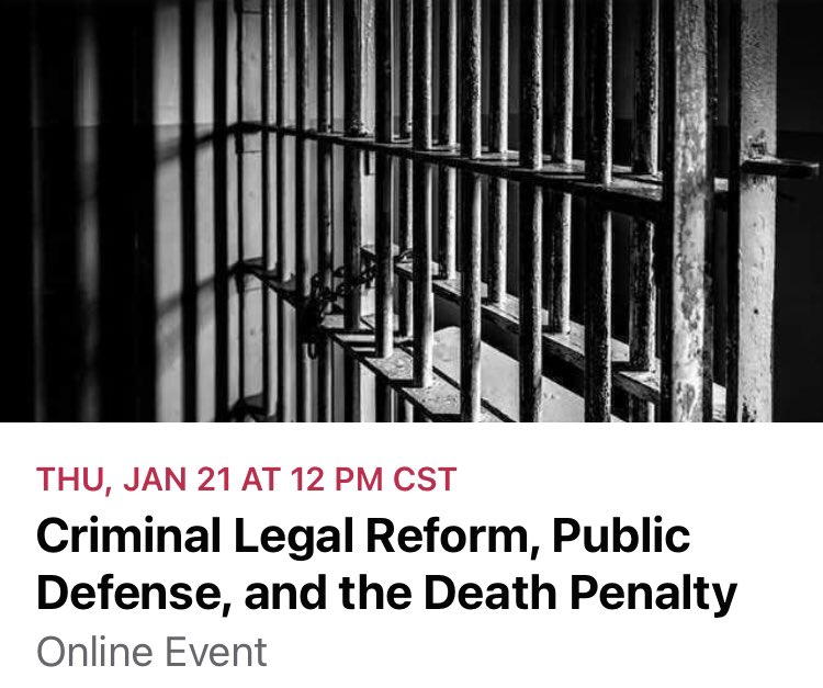 Please join us as Meryl Carver-Allmond, public defender &amp; <a href="/KSabolition/">KCADP</a> board member, discusses resources our criminal legal system takes to function &amp; what that means for policy on public defense &amp; the death penalty in Kansas. Jan 21st at noon. Online. 
fb.me/e/zjWSGtYq
