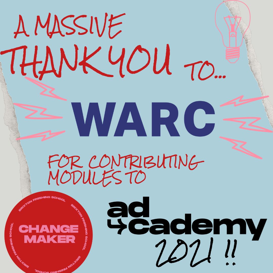 Happy Monday! Today we wanted to say a special #thankyou to one of our #partners @WARCEditors who contributed some fantastic #casestudies to our 2021 #adcademy course! Thank you for providing this material @ParrisFrancis and @paulcoxhill; you are both fab!