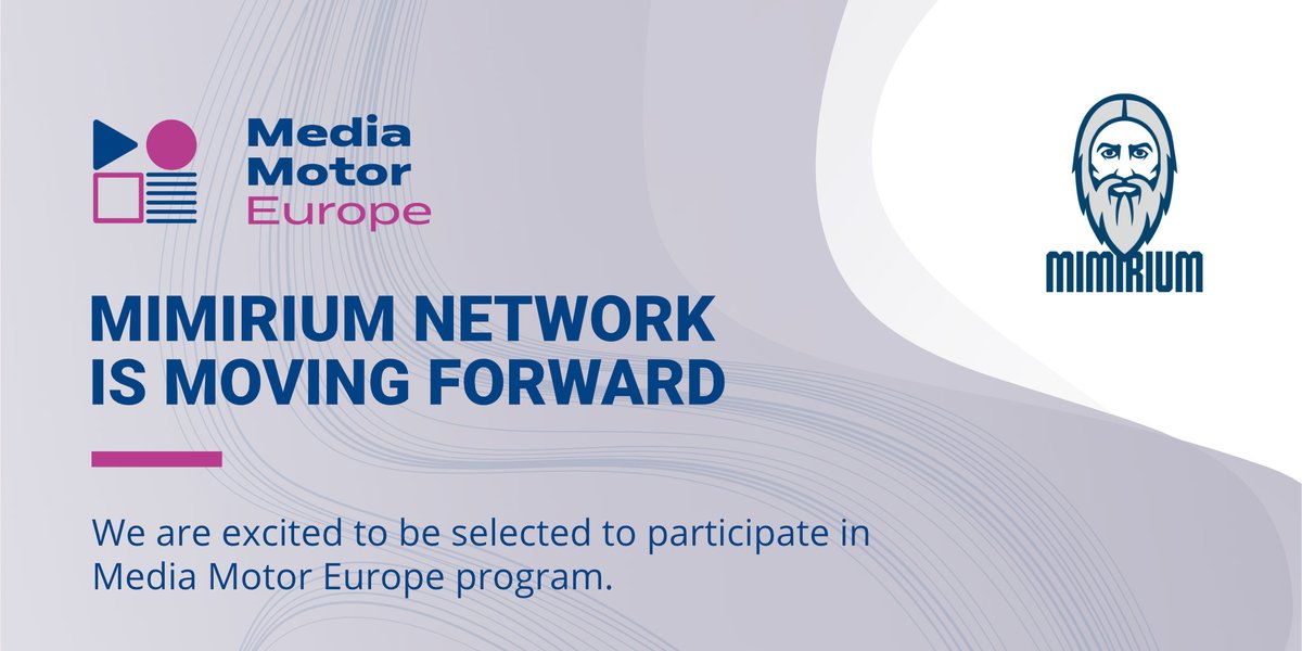 Another great news for our team! We were selected to be part of <a href="/MediaMotorEU/">Media Motor Europe</a> program. So excited to present our project!