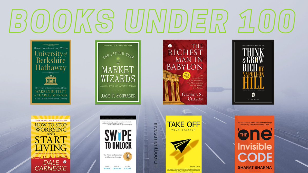 InvestmentBook1's tweet photo. Thread on Books under 100

👇👇👇

Best Investing or Self-Help Knowledge Books under 100 https://t.co/SjsN0lRbY8