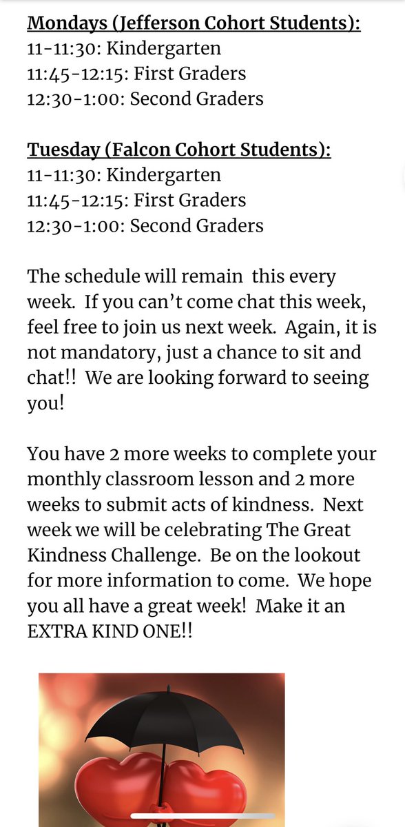 Mrs. West’s weekly newsletter: